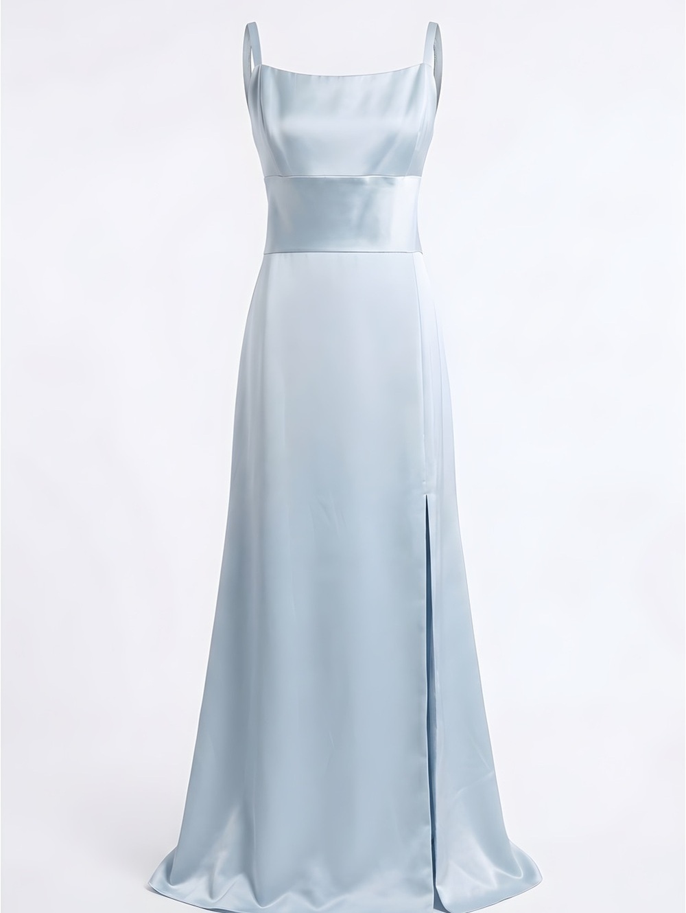 Mother of the Bride /Groom Sale - Amsale Ice (Pale Blue) Fluid Satin Square-Neck